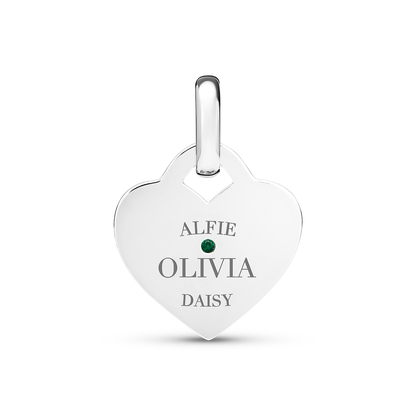 Mini Heart Token Necklace (Silver)