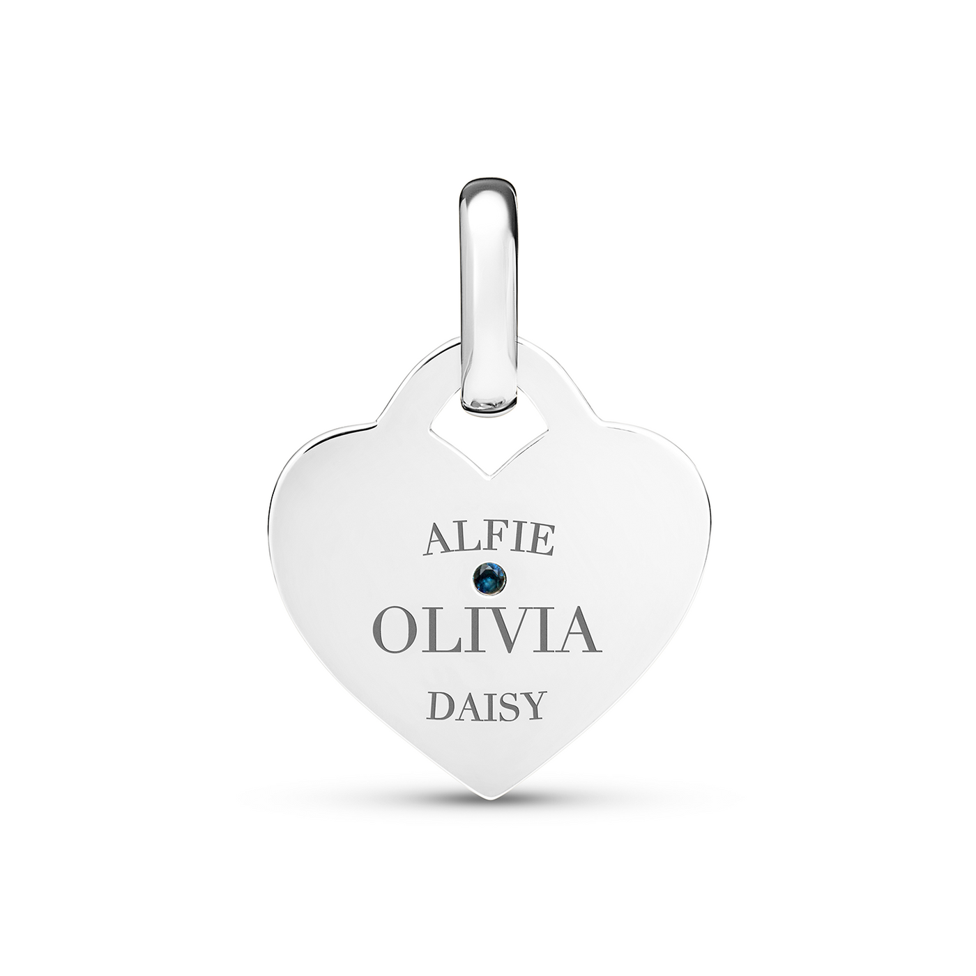 Mini Heart Token Necklace (Silver)