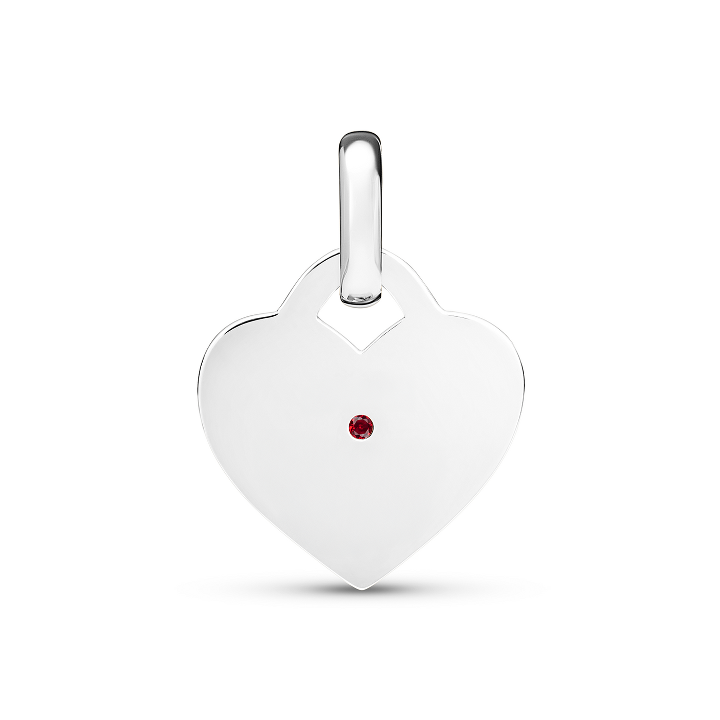 Mini Heart Token Necklace (Silver)