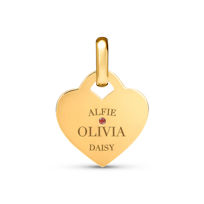 Mini Heart Token Necklace (Gold)