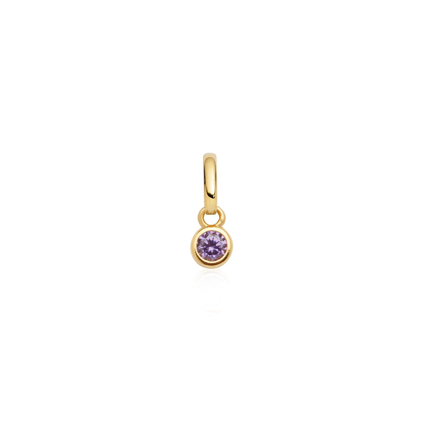 Round Birthstone Pendant (Gold)