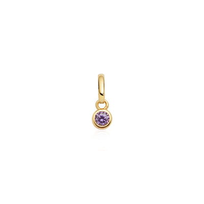 Round Birthstone Pendant (Gold)