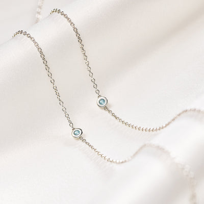 Fine Aquamarine Necklace (Silver)