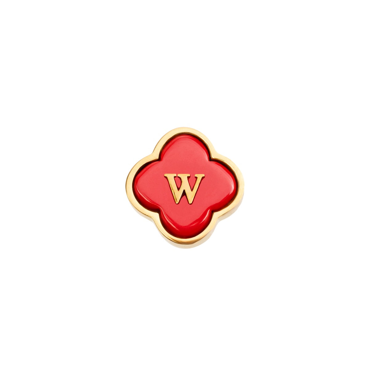 Red Clover Charms (Gold) - Initials