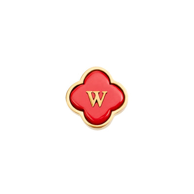 Red Clover Charms (Gold) - Initials
