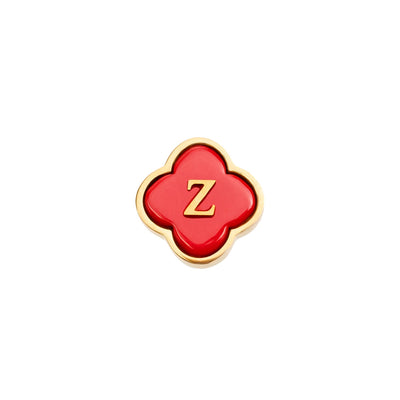 Red Clover Charms (Gold) - Initials