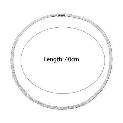 Tarnish Free 18K Gold PVD Plated Jewelry Stainless Steel Herryingbone Chain Necklace