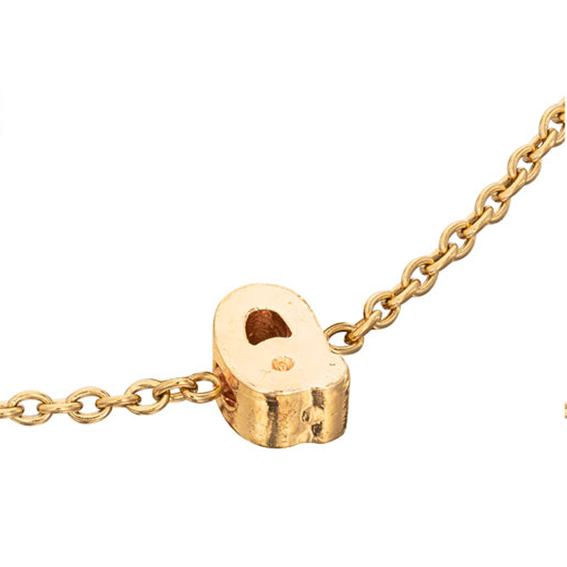 Initial & Pearl Bracelet Set (Gold)