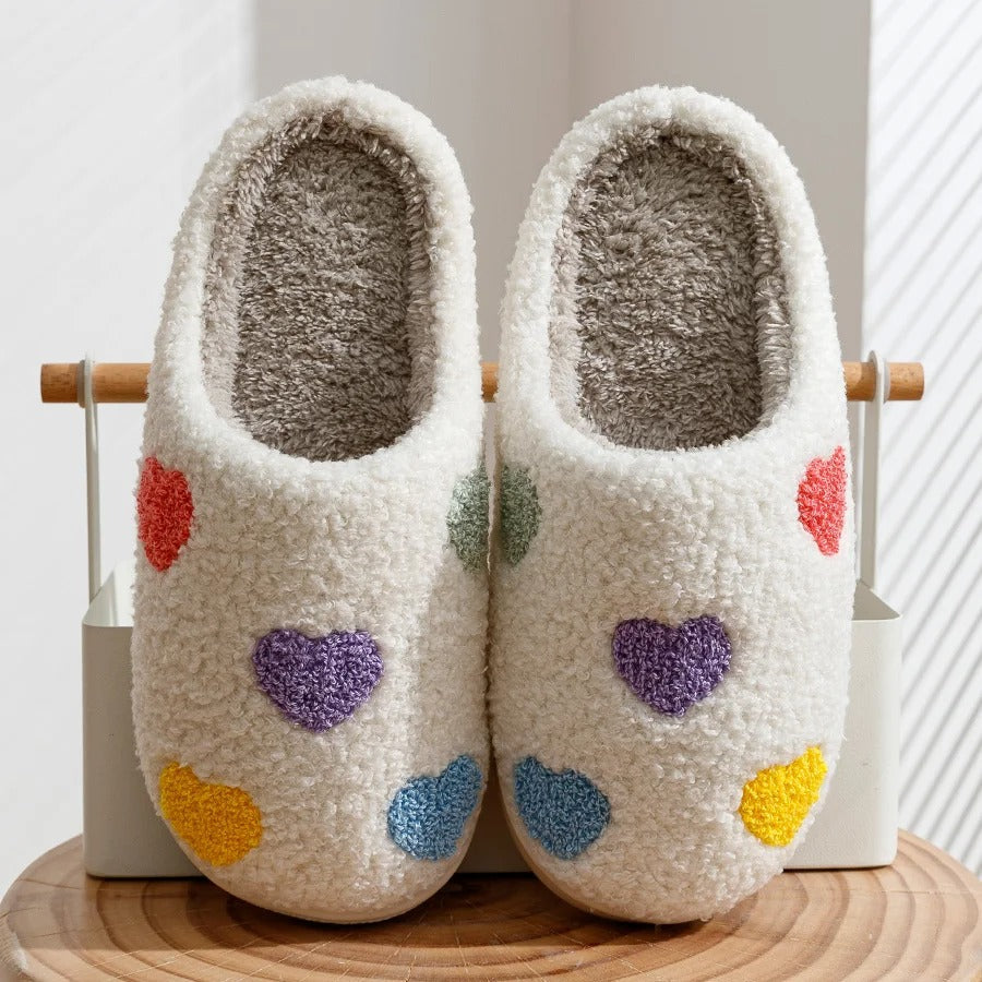 Colorful Heart Slippers
